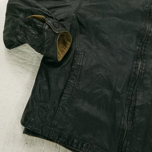 Missani Le Collezioni Reversible Leather Jacket Cashmere Wool Blend Mens 2XL - Picture 9 of 15